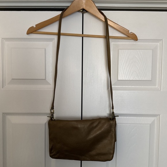 HOBO International Metallic Gold Womens Purse Crossbody Bling Leather Handbag - Picture 10 of 15